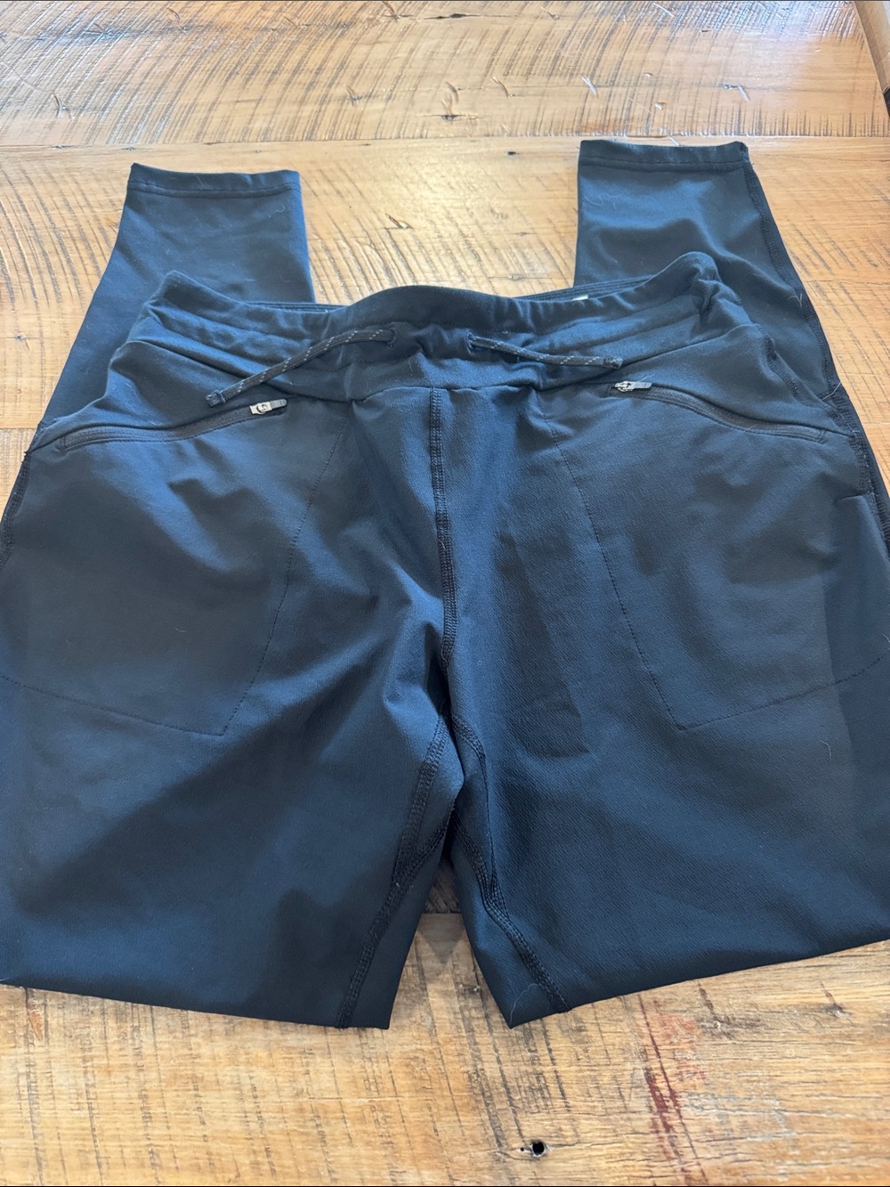 Women's Black Track Joggers/Travel/Hiking pants with Zip front Pockets